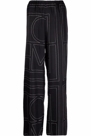 Totême Seidenhose mit Monogramm