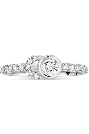 COURBET 18kt Weißgoldring mit synthetischen Diamanten