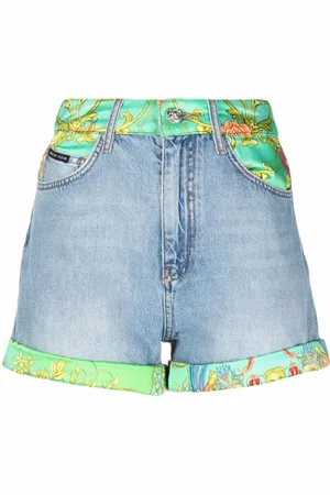 Philipp Plein Jeans-Shorts mit New Baroque-Print