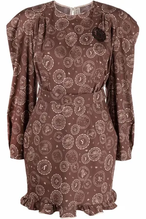 ULYANA SERGEENKO Minikleid mit Logo-Print