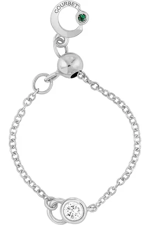 COURBET 18kt Weißgoldring mit synthetischem Diamanten
