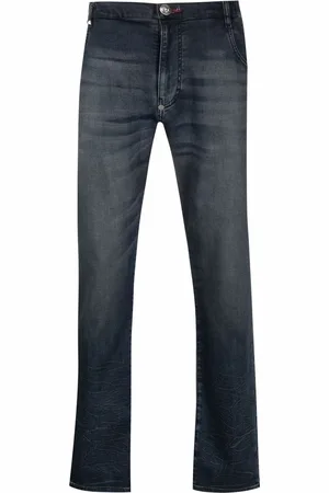 Philipp Plein Straight-Leg-Jeans mit Stretchbund