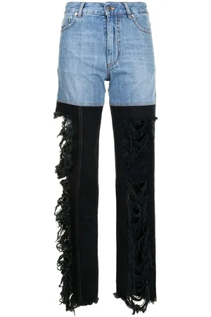 Peter Do Gerade Combo High-Rise-Jeans