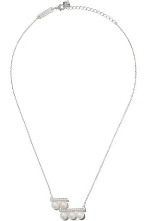 Tasaki 18kt Balance Step Weißgoldhalskette