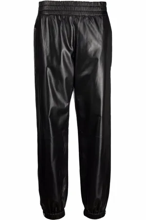 Alexander McQueen Lederhose mit Stretchbund