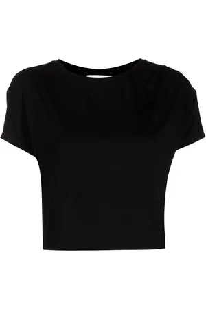 Marchesa Notte Cropped-T-Shirt mit rundem Ausschnitt