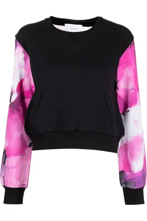 Marchesa Notte Sweatshirt mit semi-transparentem Einsatz