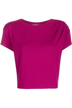 Marchesa Notte Cropped-T-Shirt mit rundem Ausschnitt