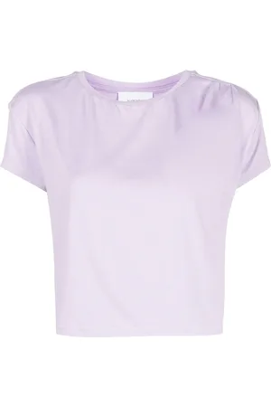 Marchesa Notte Cropped-T-Shirt mit rundem Ausschnitt