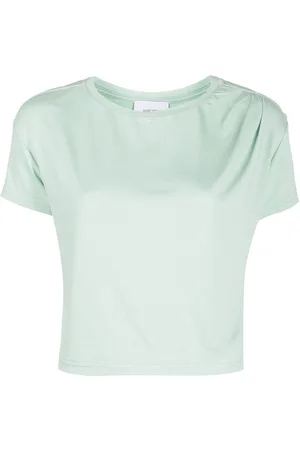 Marchesa Notte Cropped-T-Shirt mit rundem Ausschnitt