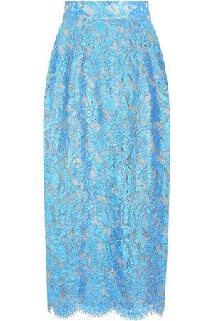 Dolce & Gabbana Taillenhoher Bleistiftrock aus Spitze