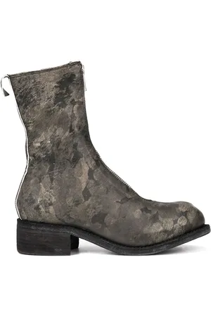 GUIDI Printed zip front boots