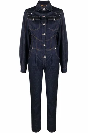 Philipp Plein Schmaler Jeans-Jumpsuit