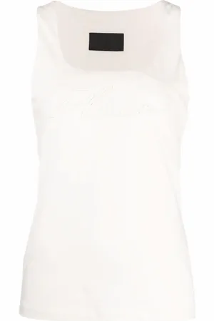 Philipp Plein Top mit Logo-Stickerei