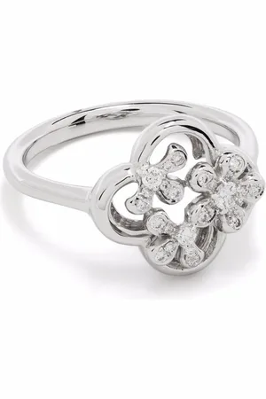 Tirisi 18kt Seoul Flower Weißgoldring mit Diamanten