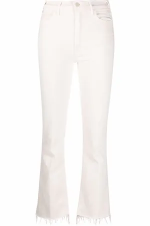 Mother Bootcut-Jeans mit ausgefranstem Saum