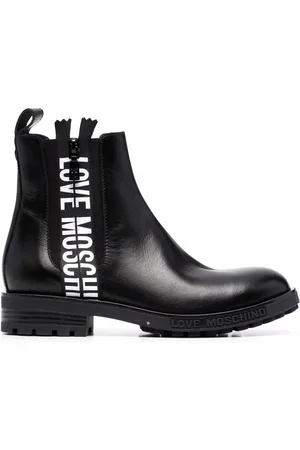 Moschino Chelsea-Boots mit Logo-Band