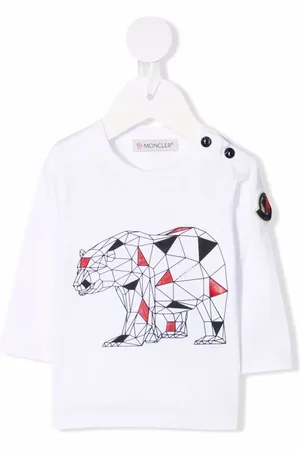 Moncler T-Shirt mit geometrischem Bären-Print