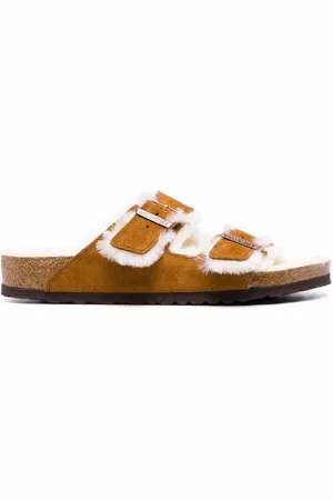 Birkenstock Sandalen mit Shearling-Futter