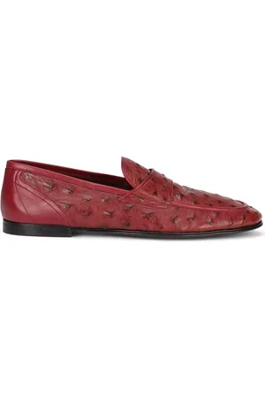 Dolce & Gabbana Strukturierte Slipper aus Leder