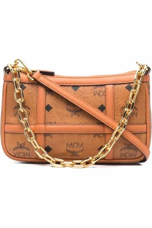 MCM Schultertasche mit Monogramm-Print
