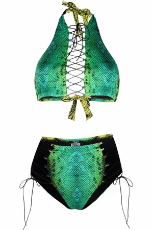Noire Swimwear Bikini mit Schlangenleder-Print
