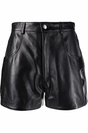 Manokhi Ledershorts mit hohem Bund