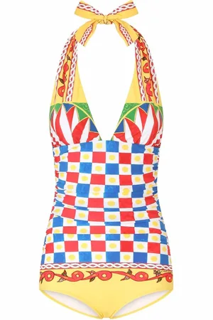 Dolce & Gabbana Badeanzug mit Carretto-Print