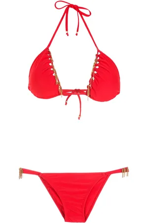 AMIR SLAMA Bikini mit Kettenfransen