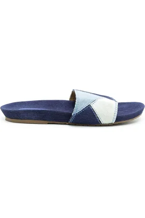 AMIR SLAMA Jeans-Pantoletten im Patchwork-Look