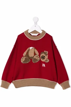 Palm Angels Intarsien-Pullover mit Teddy-Motiv