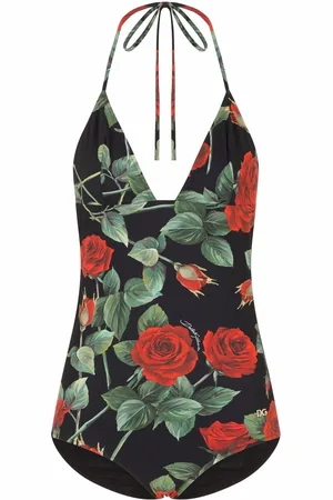 Dolce & Gabbana Badeanzug mit Rosenprint