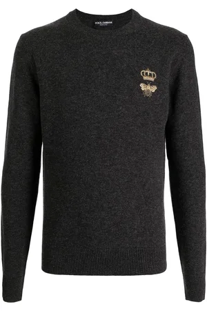 Dolce & Gabbana Fein gestrickter Pullover mit Stickerei