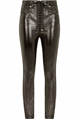Dolce & Gabbana Beschichtete Skinny-Jeans mit Ösendetails