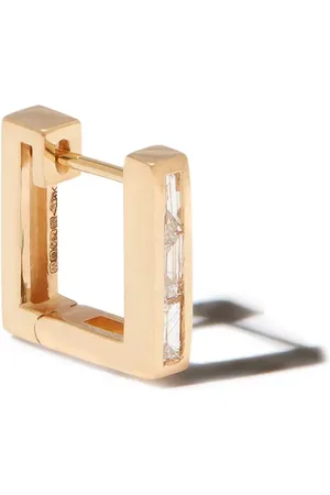 Lizzie Mandler Eckige 18kt Gelbgoldohrringe