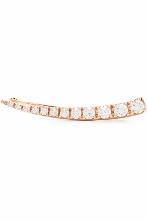 DJULA 18kt Cascade Crimped Rotgoldohrring mit Diamanten