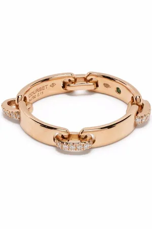 COURBET CELESTE Ring aus 18kt recyceltem Rotgold mit synthetischem Diamant