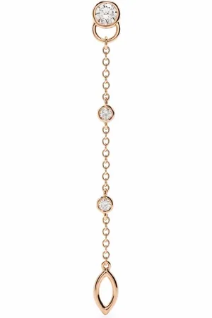 COURBET 18kt recyceltes CO Mono Rotgoldohrring mit Diamanten