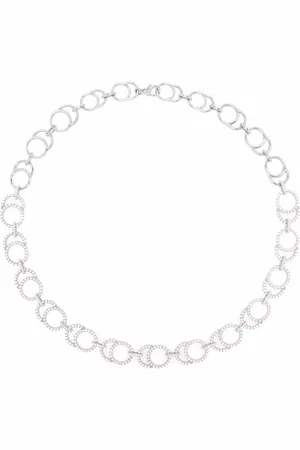 COURBET CELESTE Halskette aus 18kt recycletem Weißgold mit synthetischem Diamantpavé