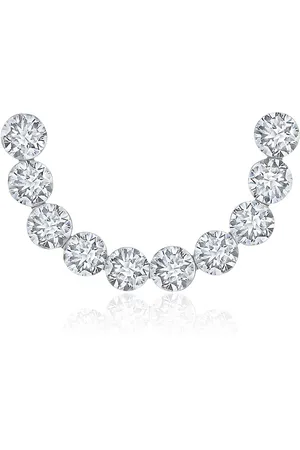 Maria Tash Gebogener 18kt Weißgoldohrring mit Diamanten