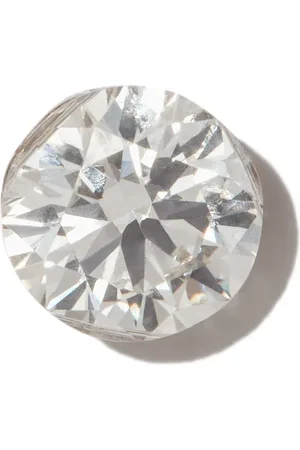 Maria Tash Gebogener 18kt Weißgoldohrring mit Diamanten