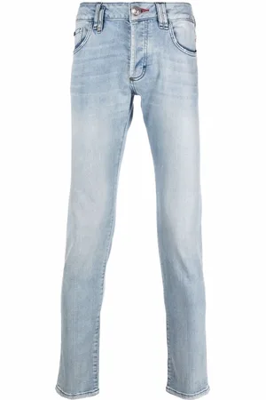 Philipp Plein Skinny-Jeans mit Logo-Schild