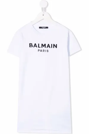 Balmain T-Shirtkleid mit Logo-Print