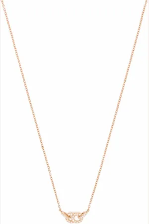COURBET CELESET Halskette aus 18kt recyceltem Rotgold mit kleinem synthetischem Diamantanhänger