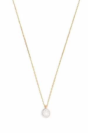 COURBET Origine Halskette aus 18kt recyceltem Gelbgold mit Diamant in Zargenfassung