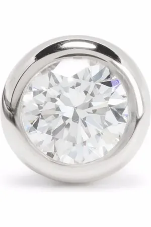 COURBET Einzelner Origine Ohrstecker aus recyceltem 18kt Weissgold mit synthetischem Diamant