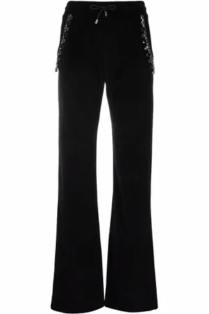 Philipp Plein Crystal Chain Jogginghose aus Samt