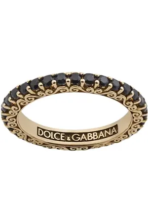 Dolce & Gabbana 18kt Gelbgoldring mit Saphir