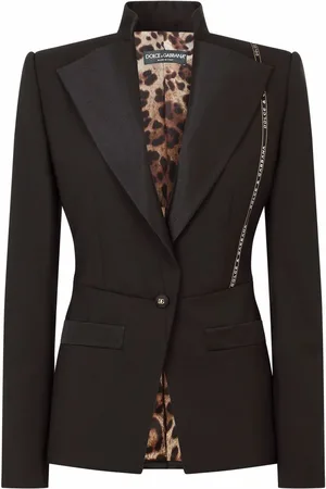Dolce & Gabbana Einreihiges Sakko mit Logo-Besatz