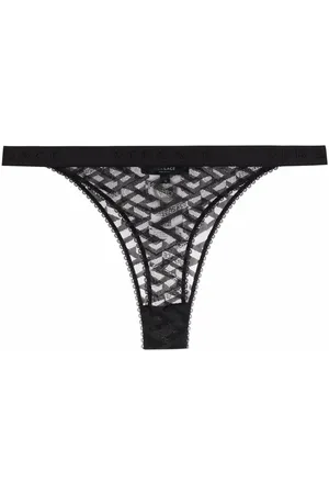 Versace Stringtanga Greca Border AUD01042 Dunkelblau